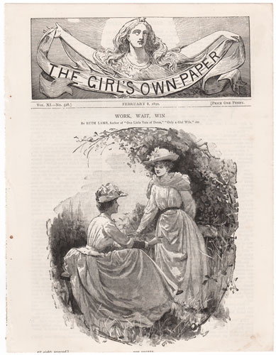 Original antique engraving from The Girl's Own Paper 1888-1890